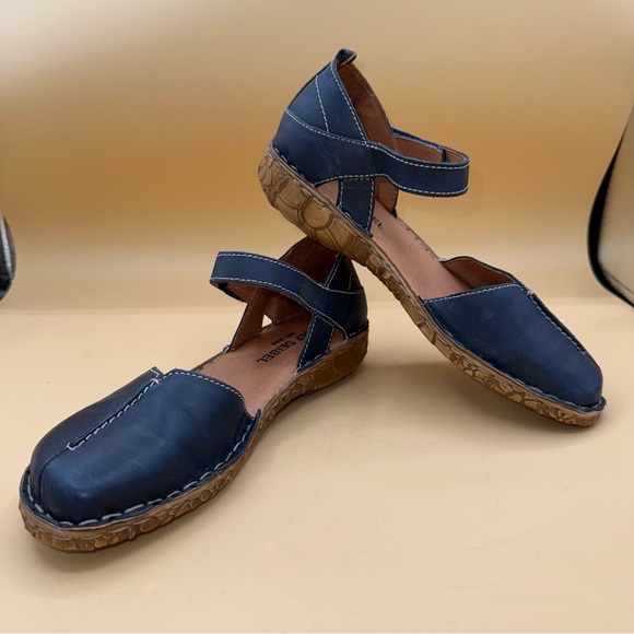 Josef Seibel Shoes - Josef Seibel Rosalie 42 Blue Leather Ankle Strap Women’s 6-6.5 (37), EUC